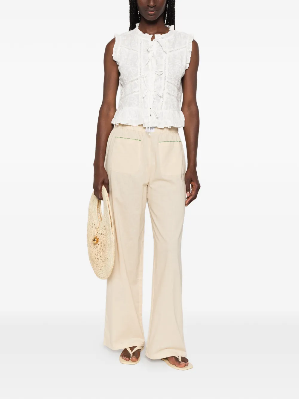  Maison Labiche Pantalones Con Bolsillos De Parche - Neutro 