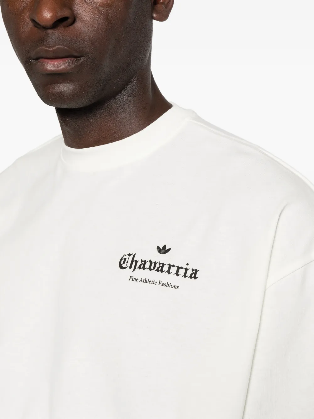 adidas T-shirt met logoprint Beige