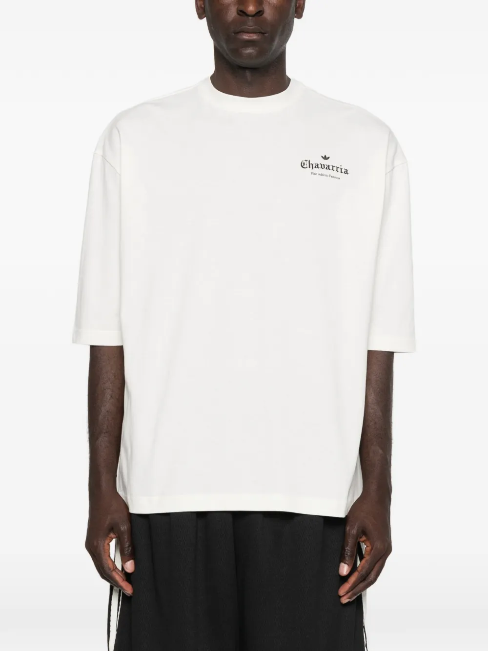 adidas T-shirt met logoprint Beige