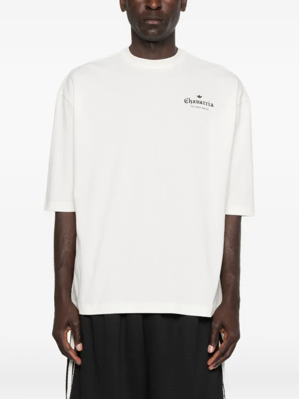 Adidas x Willy Chavarria logo-print T-shirt | Neutrals | FARFETCH
