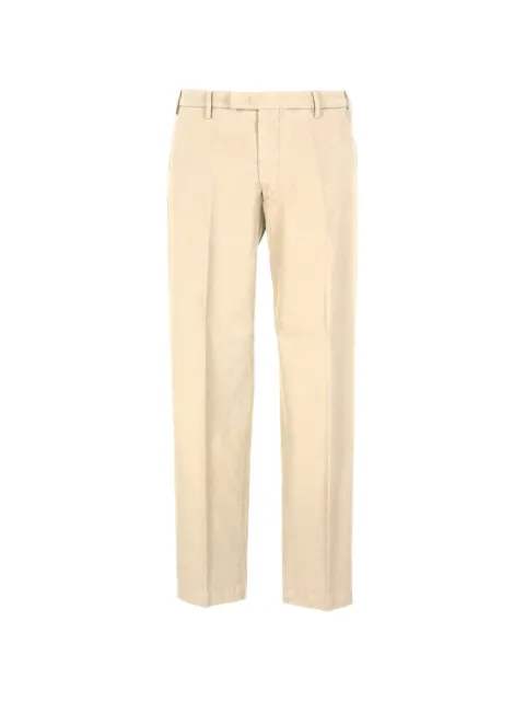 michael coal pressed-crease straight-leg trousers