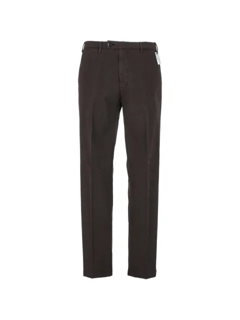 michael coal pressed-crease tailored trousers