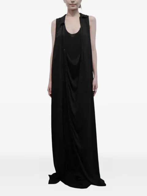 ili node Theron draped sleeveless maxi dress