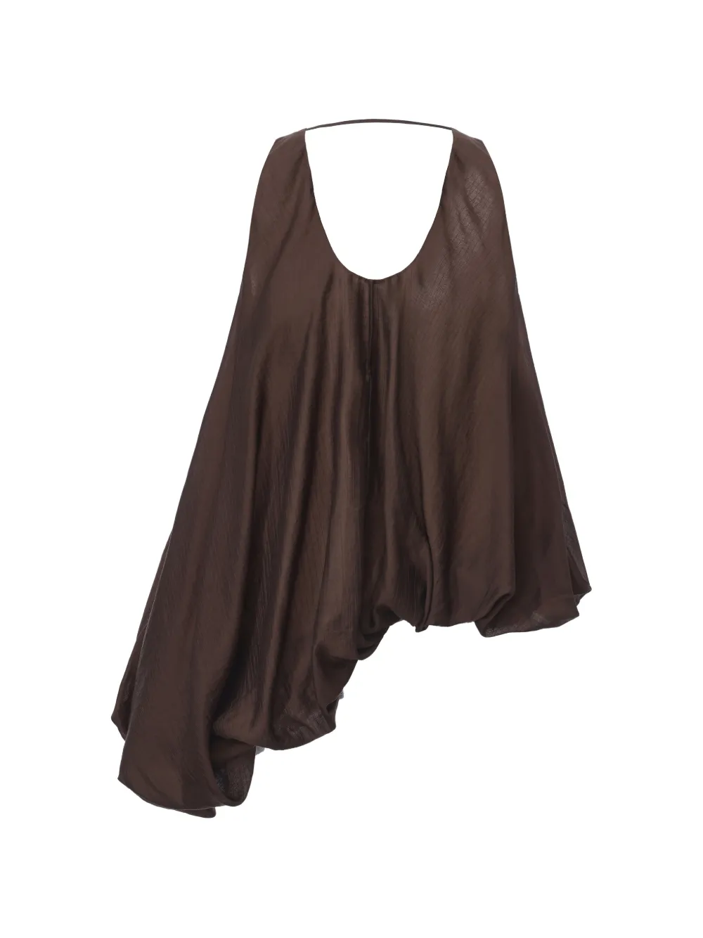 ili node Fleur asymmetric draped top - Marrone