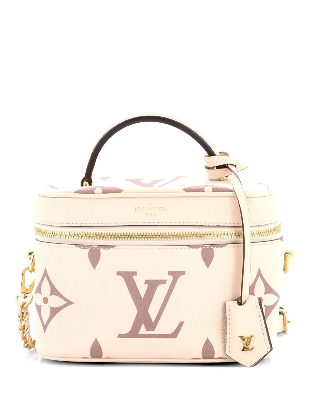 Louis Vuitton Pre-Owned Zweifarbige Monogram Empreinte Giant PM Schultertasche - Nude