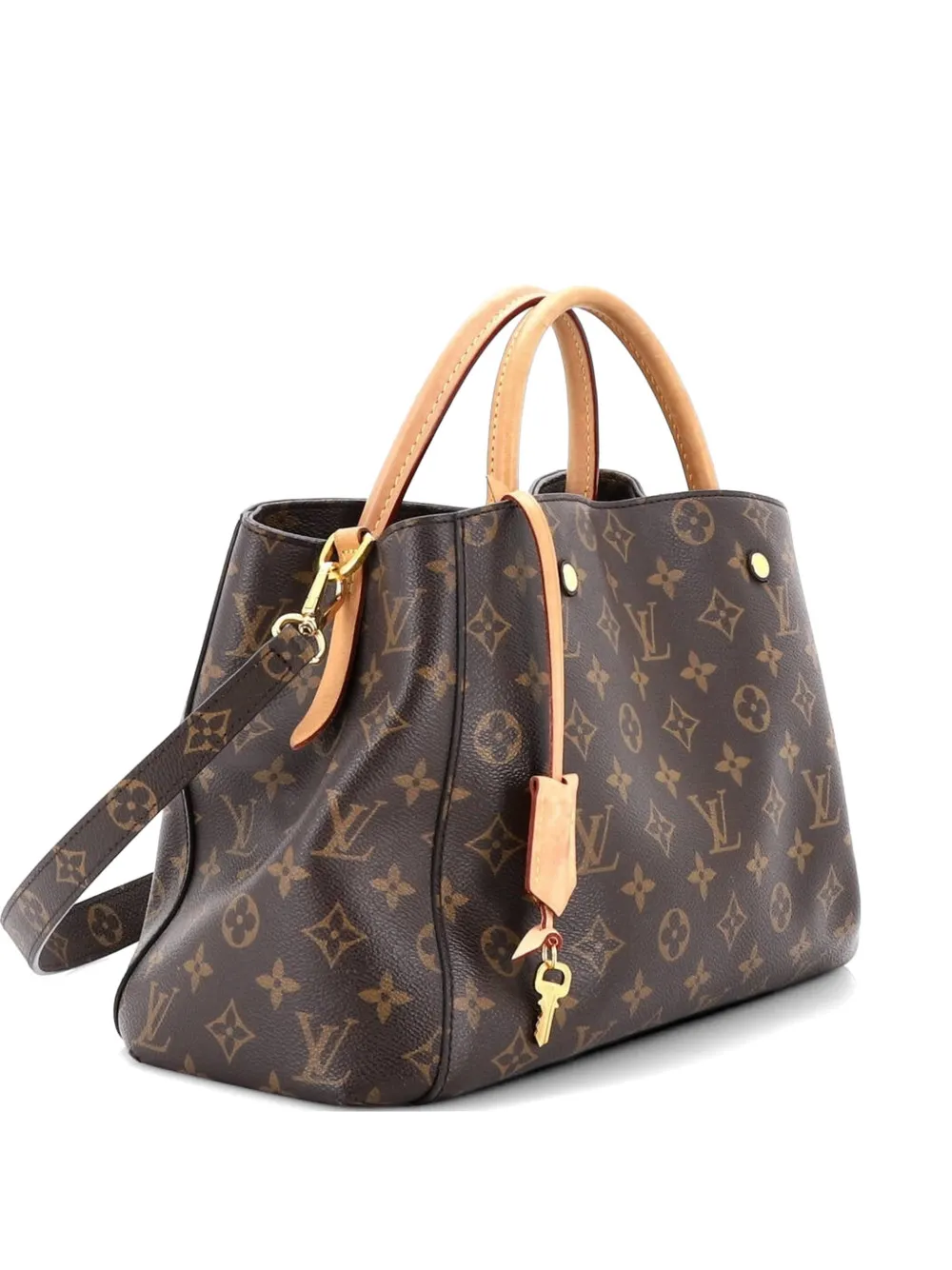 Louis Vuitton Pre-Owned Borsa tote Montaigne MM in tela con monogramma - Marrone