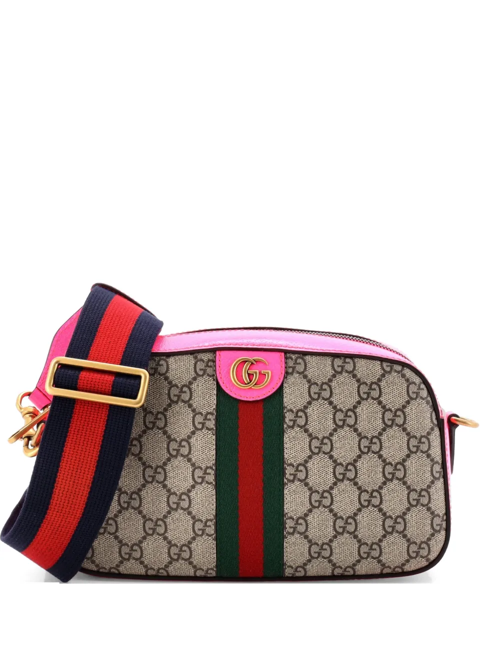 Gucci Pre-Owned Ophidia Convertible Camera Bag GG Coated Canvas with Leather Small shoulder bag - Rosa