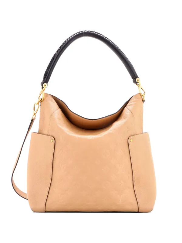 Louis Vuitton Pre-owned Bagatelle Monogram Empreinte Leather Hobo Bag in Neutrals