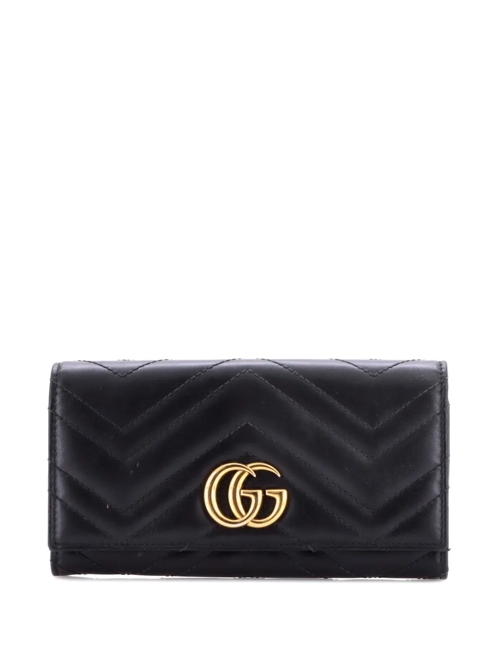 Gucci Pre-Owned Kleines Matelasse GG Marmont Portemonnaie - Schwarz