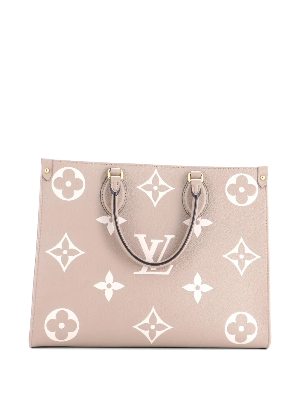 Louis Vuitton Pre-Owned Borsa a spalla OnTheGo Tote Monogram Giant MM in pelle Empreinte bicolore - Toni neutri