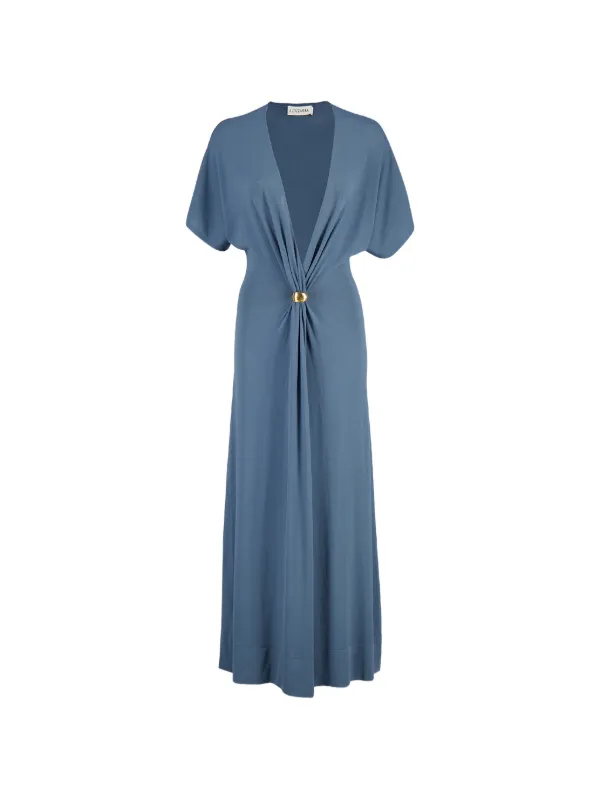 altuzarra blue dress Altuzarra Sissi Scalloped Open-knit Organic Cotton Dress - Women - Sky blue Dresses