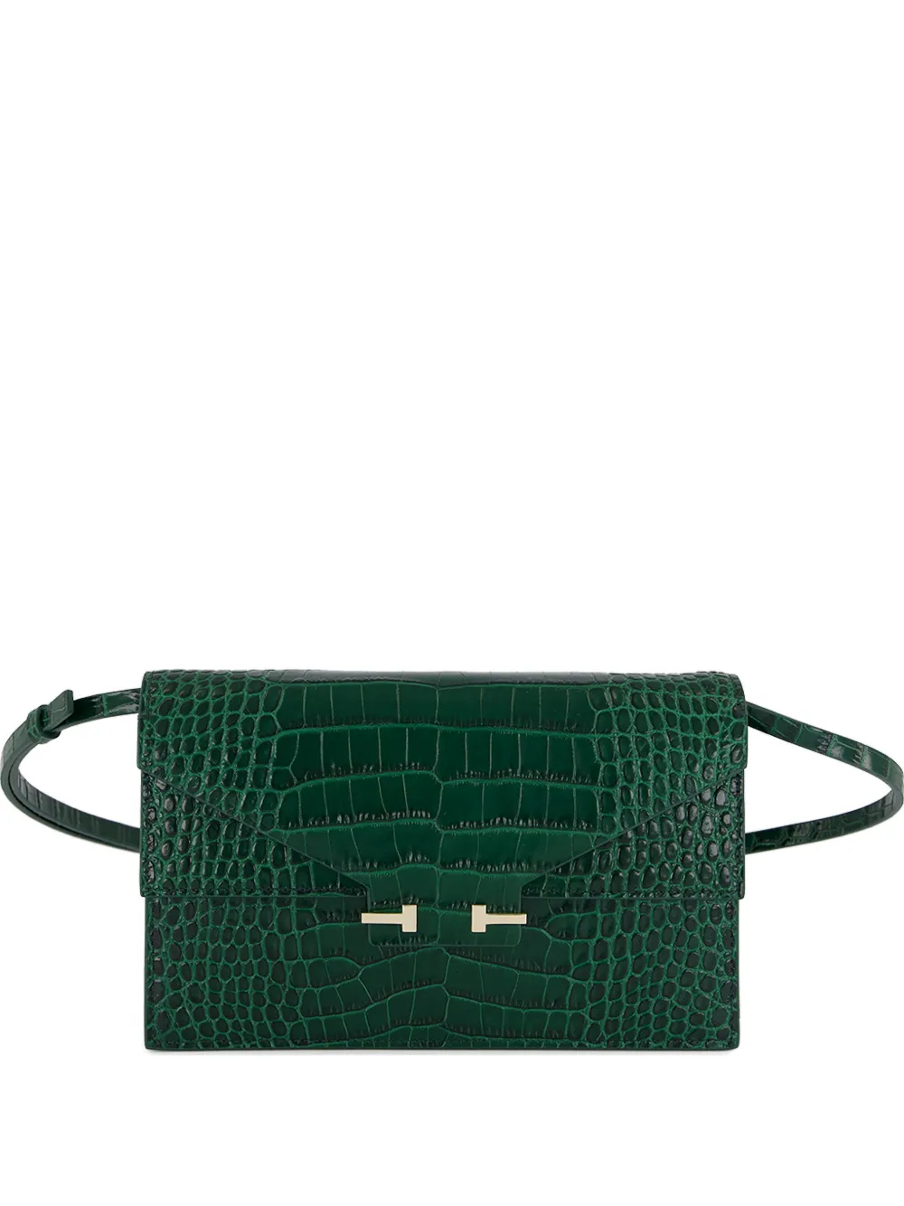 TOM FORD crocodile-effect shoulder bag - Verde