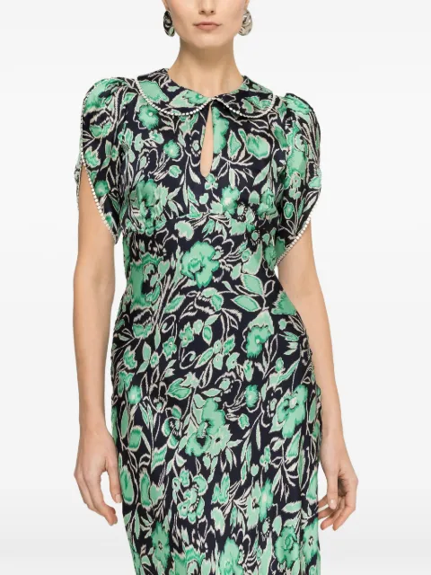 NISSA floral-print midi dress
