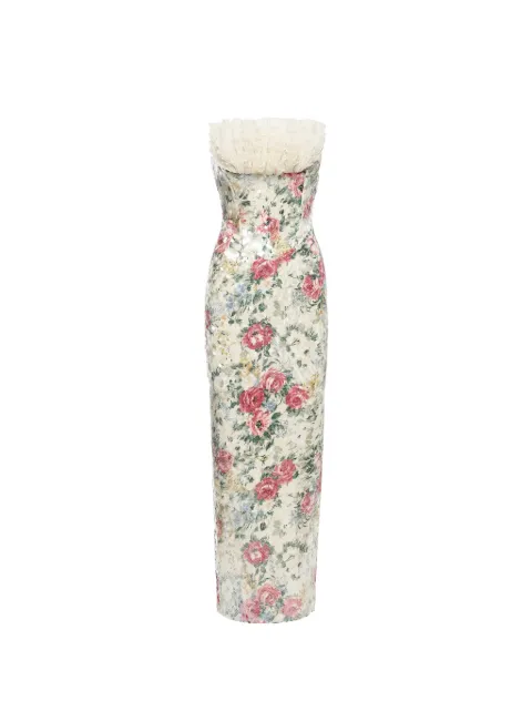 NISSA vestido midi bordado con lentejuelas