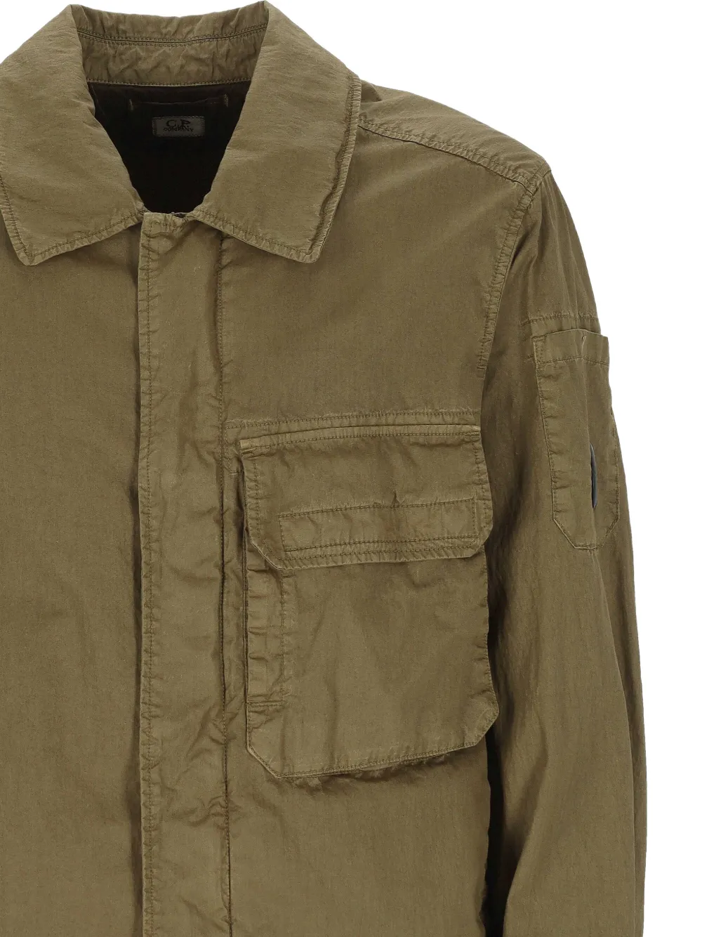 C.P. Company Overhemd met geverfd effect en Lens-detail Groen