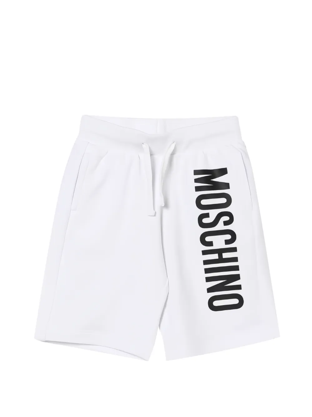 Moschino Kids logo-print drawstring-waist shorts - Weiß