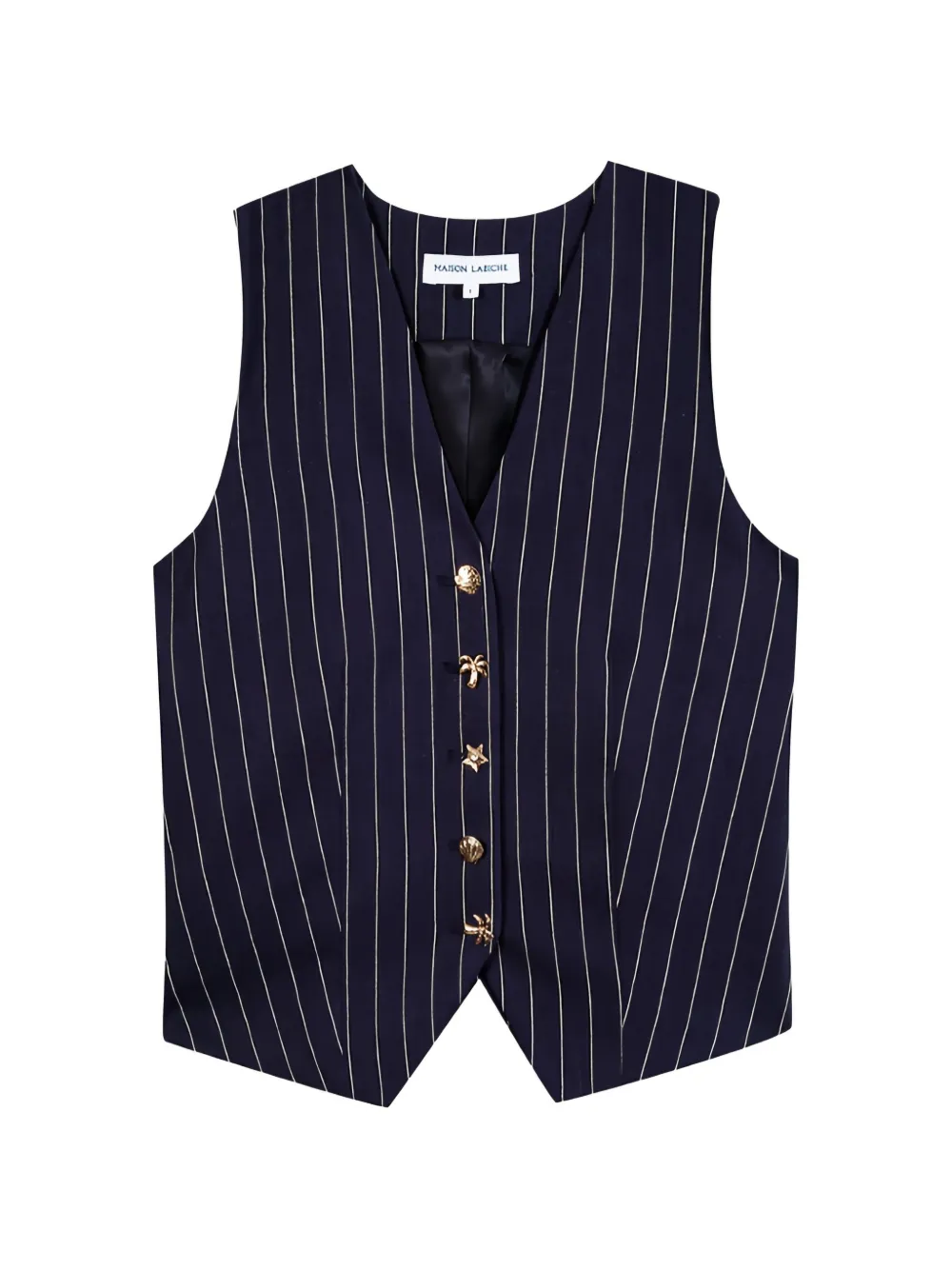 Maison Labiche Dubail pinstripe-pattern vest - Blu