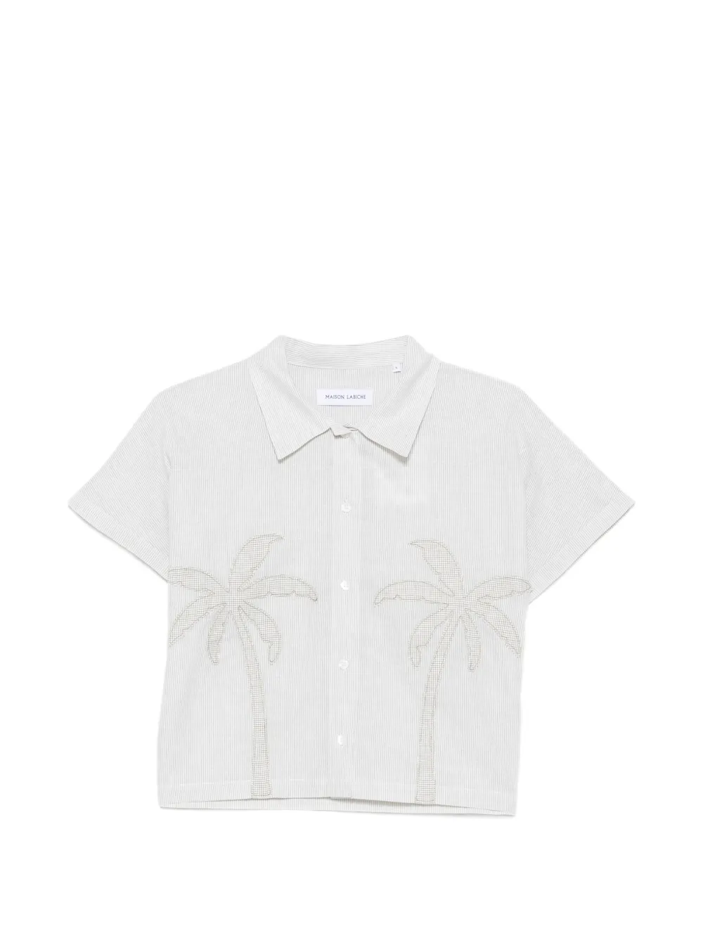 Maison Labiche Surville palm-patch shirt - Verde