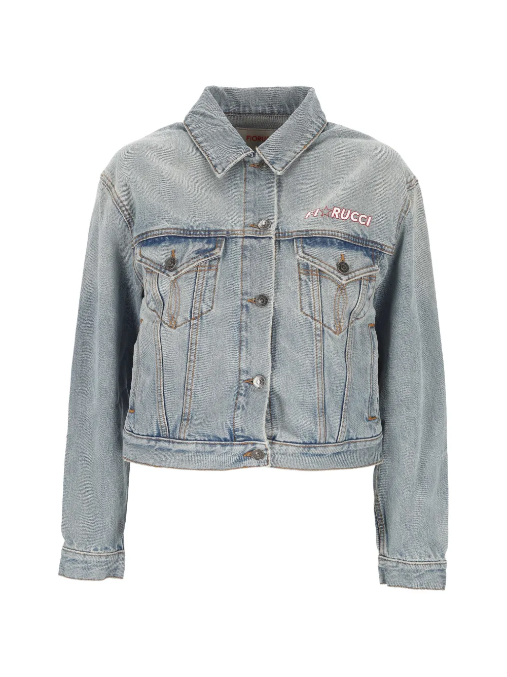 Fiorucci logo-embroidered denim jacket - Blu