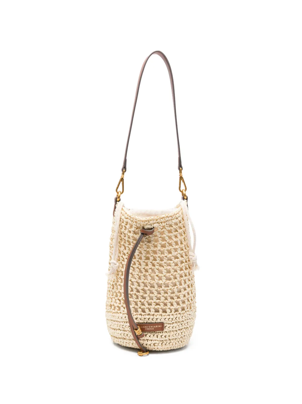GIANNI CHIARINI Borsa a spalla con coulisse - Toni neutri