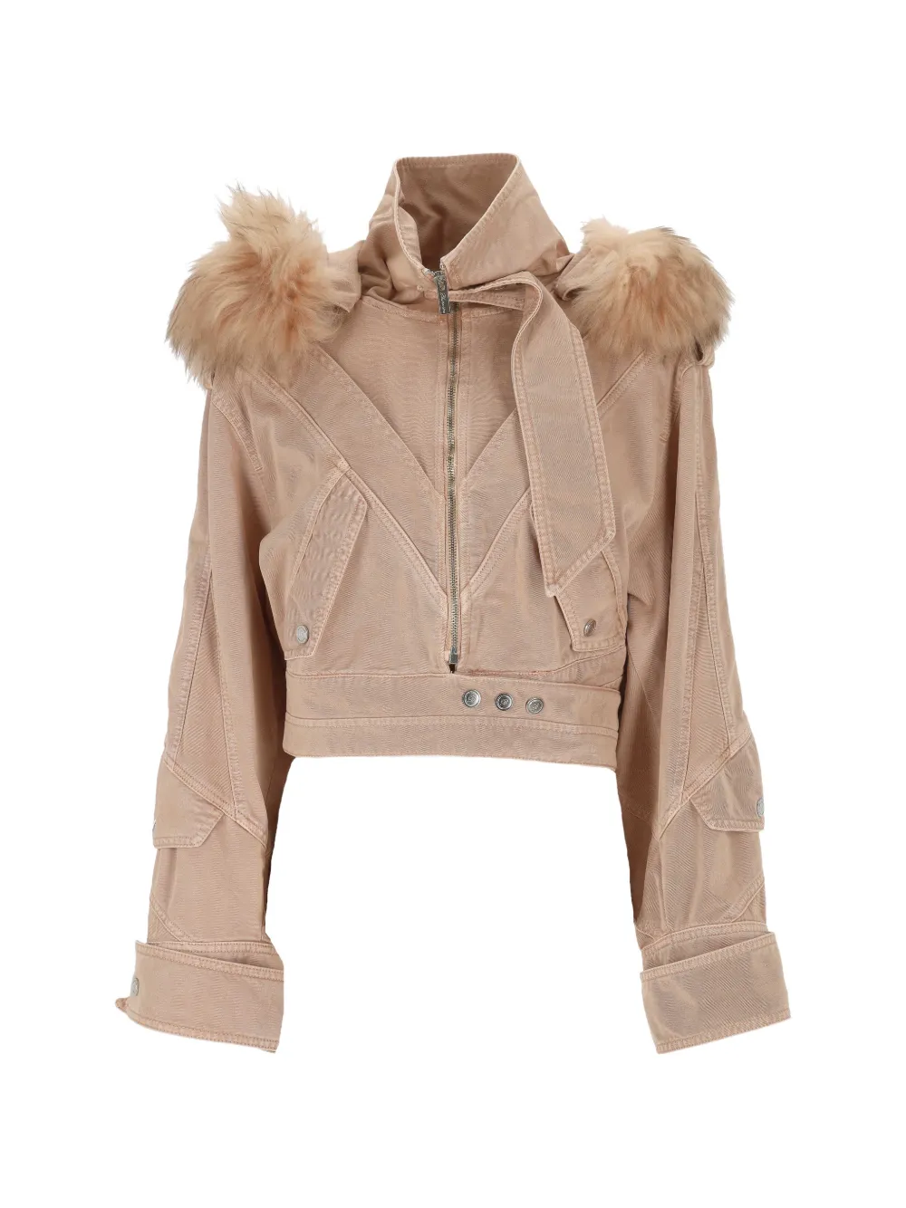 Blumarine beige cropped jacket - Nude