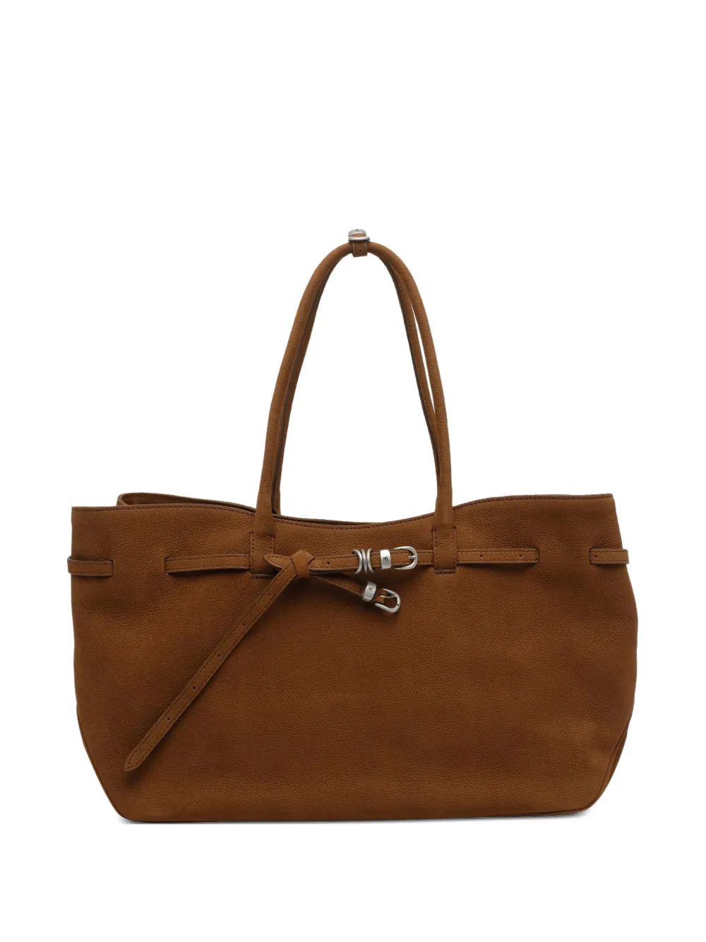 Marge Sherwood buckle-detail shoulder bag - Marrone