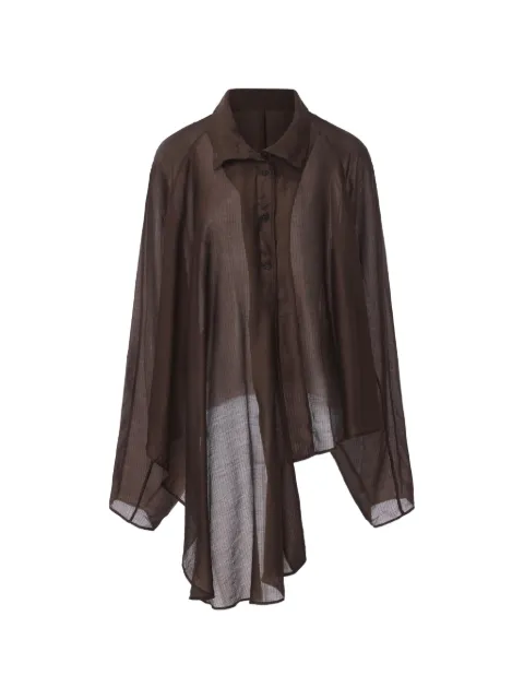 ili node Elise asymmetric sheer shirt