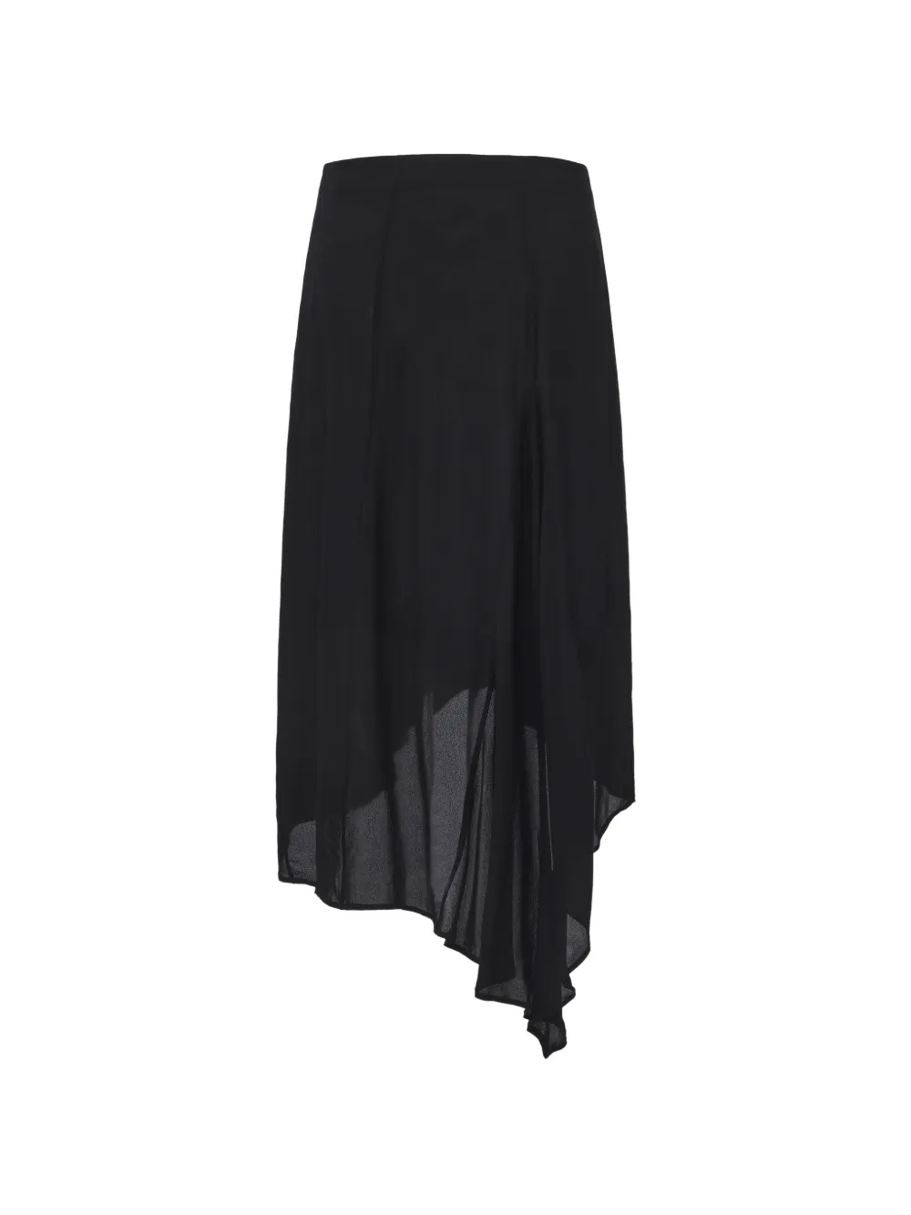 ili node Dante asymmetrische midi-jurk Zwart