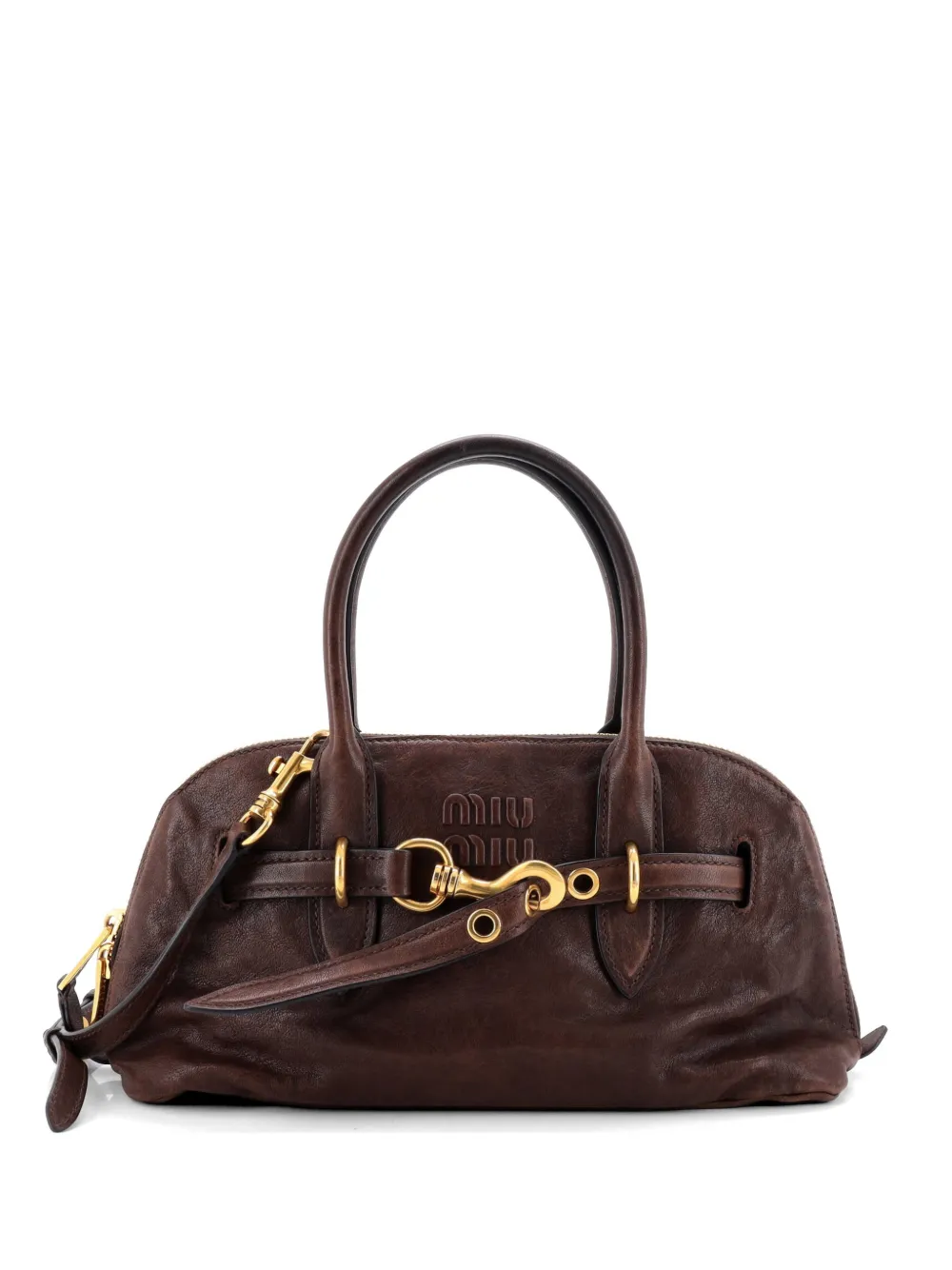 Miu Miu Pre-Owned Borsa a tracolla Aventure in pelle - Marrone