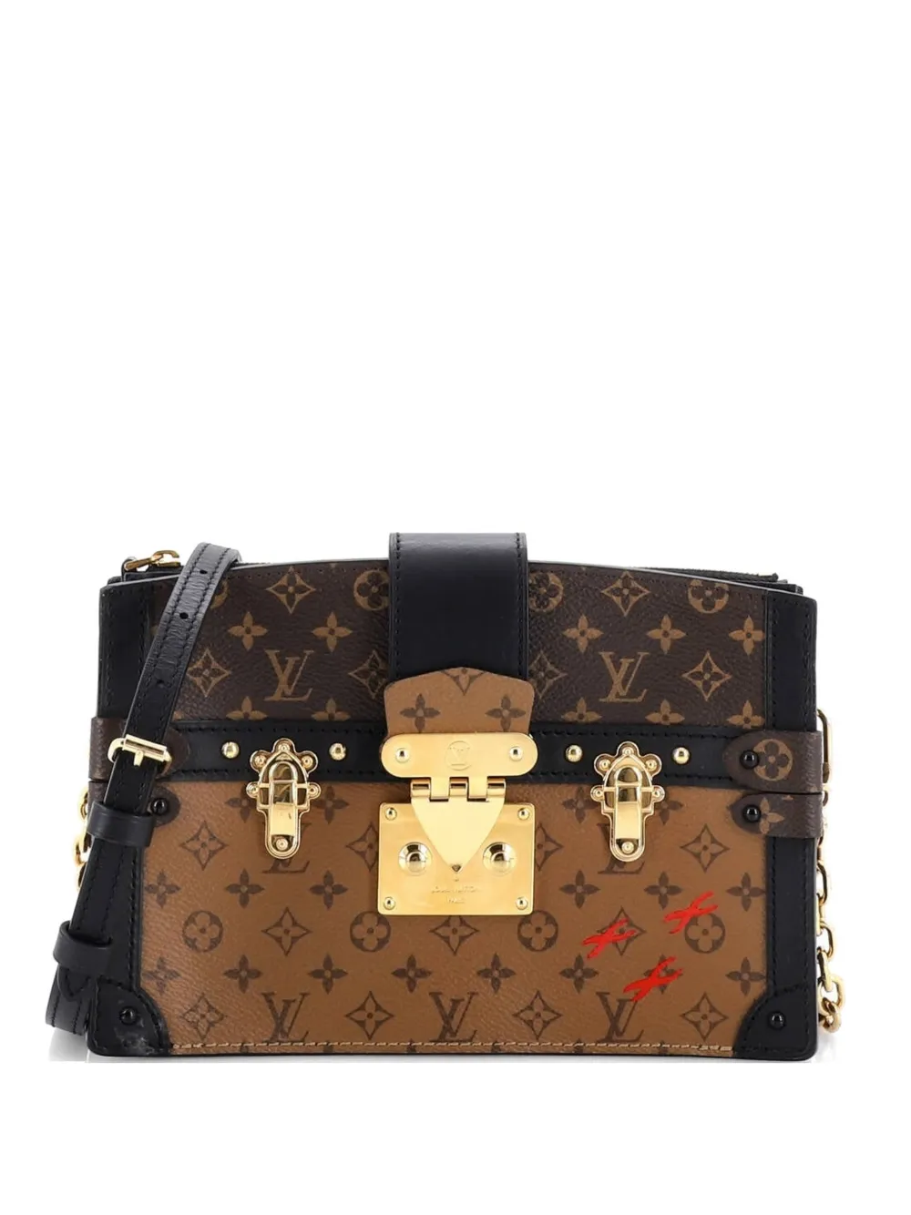 Louis Vuitton Pre-Owned Trunk Reverse Monogram Canvas clutch bag - Marrone