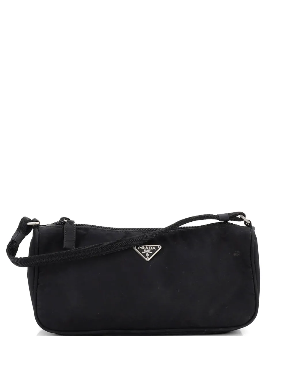 Prada Pre-Owned Pochette Shoulder Bag Tessuto Small hobo bag - Nero
