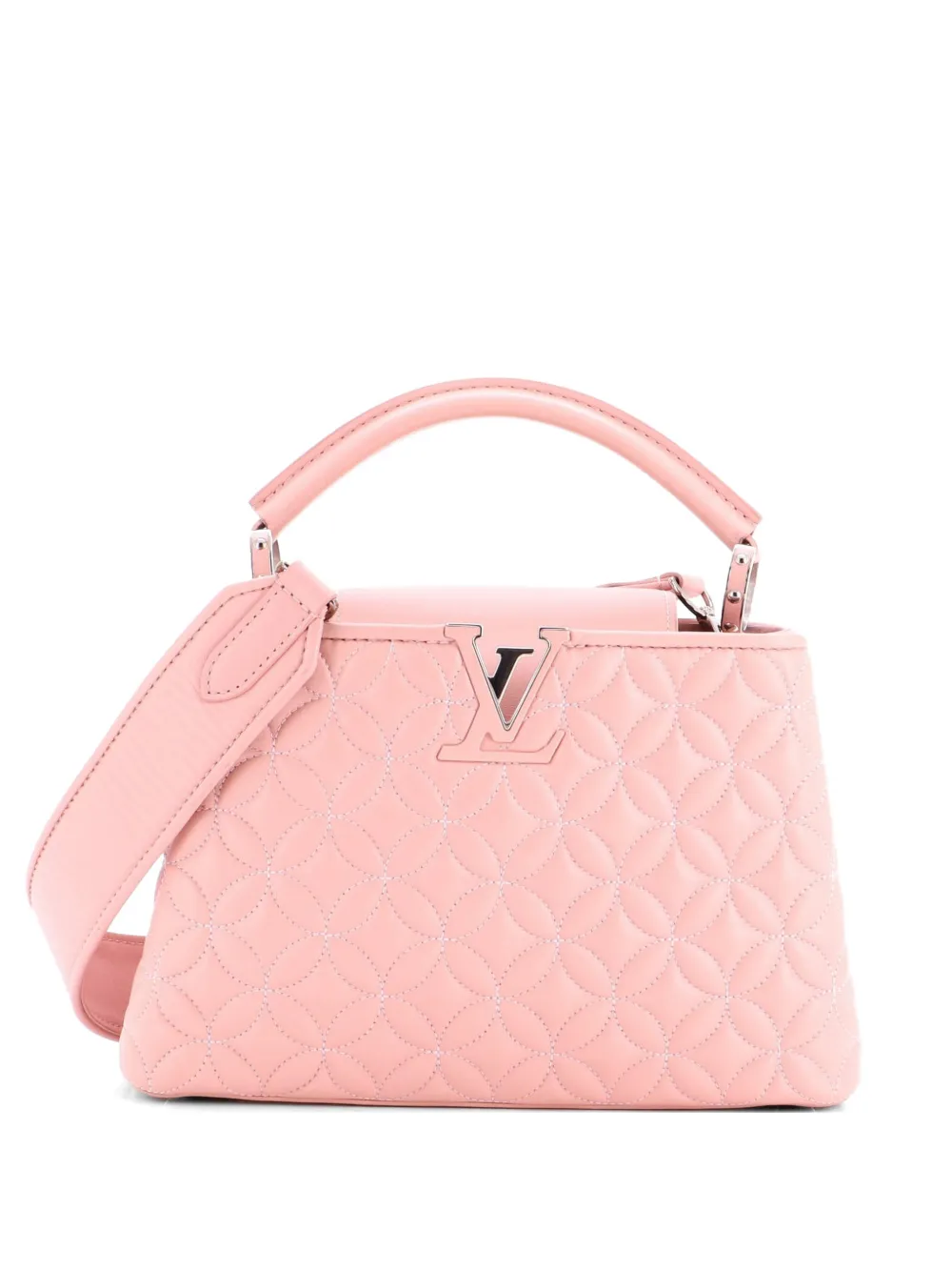 Louis Vuitton Pre-Owned Capucines Bag Monogram Flower Quilted Lambskin BB satchel - Pink