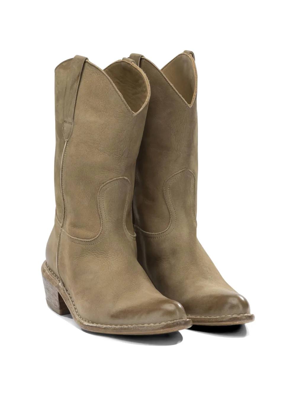 Moma Dallas western-style cowboy boots Beige
