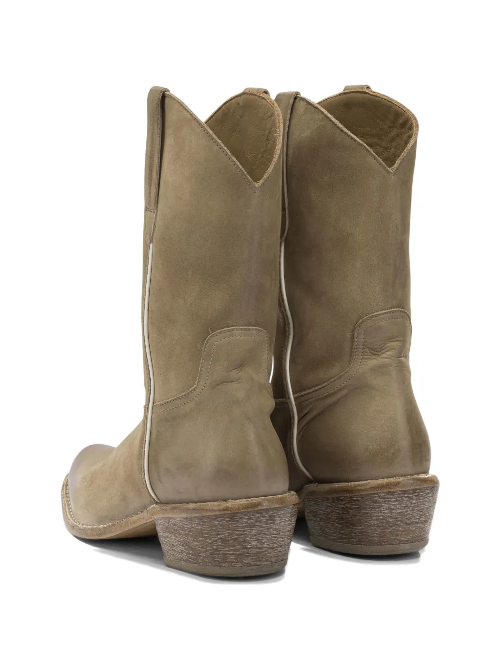 Moma Dallas western-style cowboy boots Beige