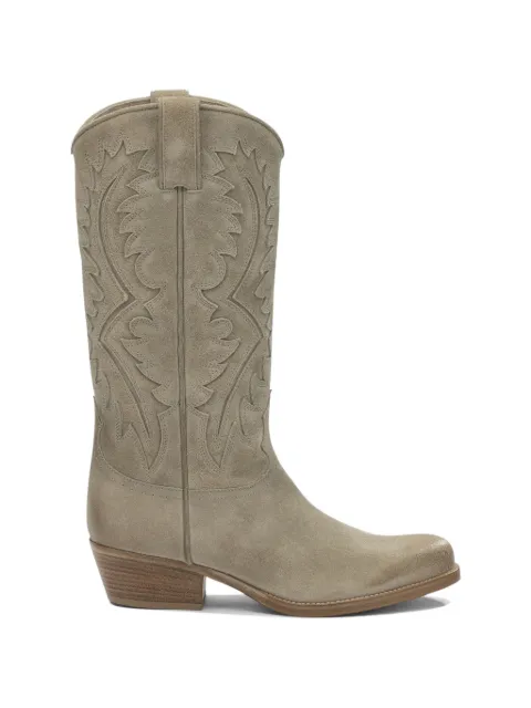 Sartore embroidered suede boots