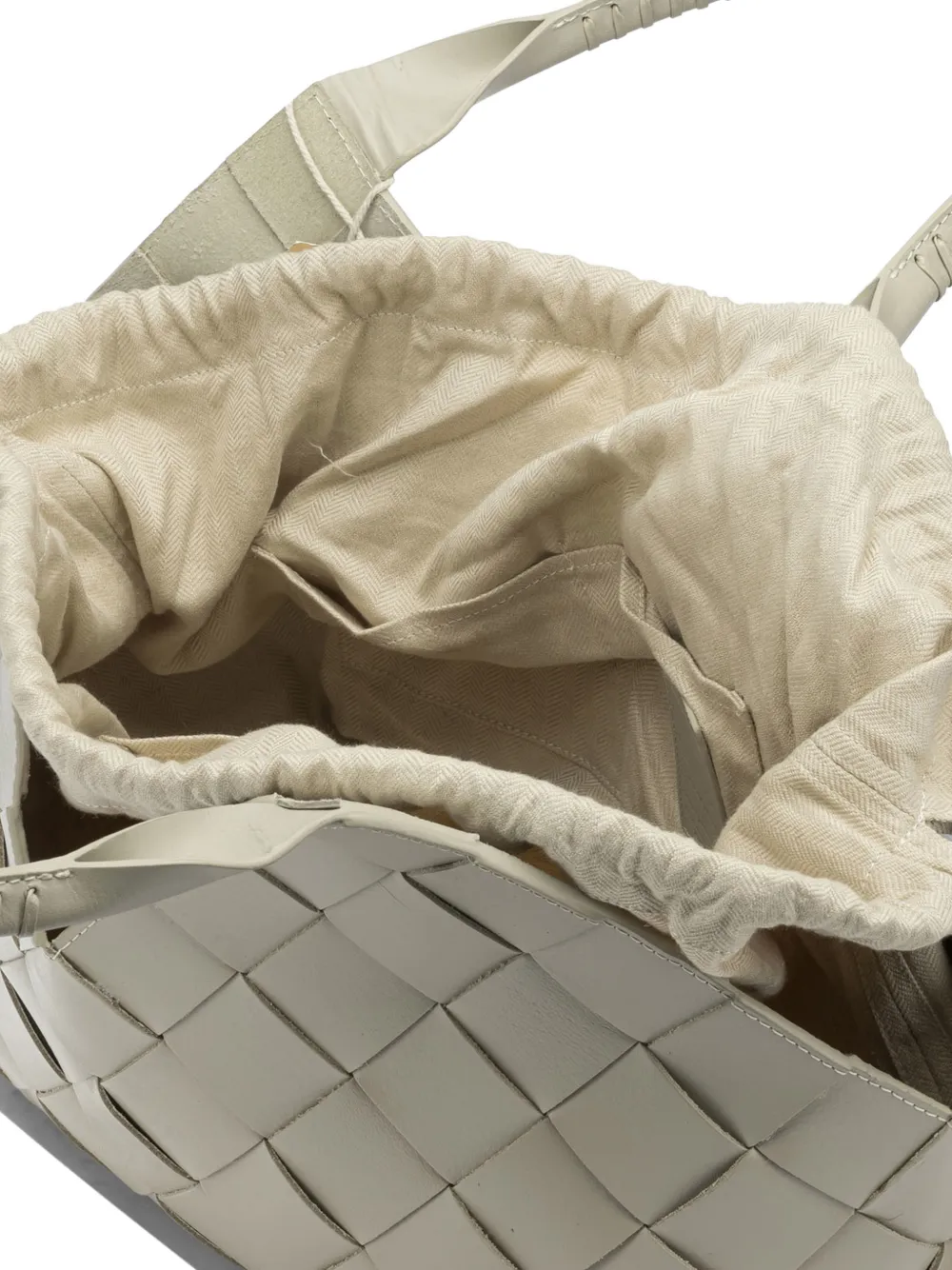 Dragon Diffusion Woven Shoulder Bag Featuring Top Handle In Gray