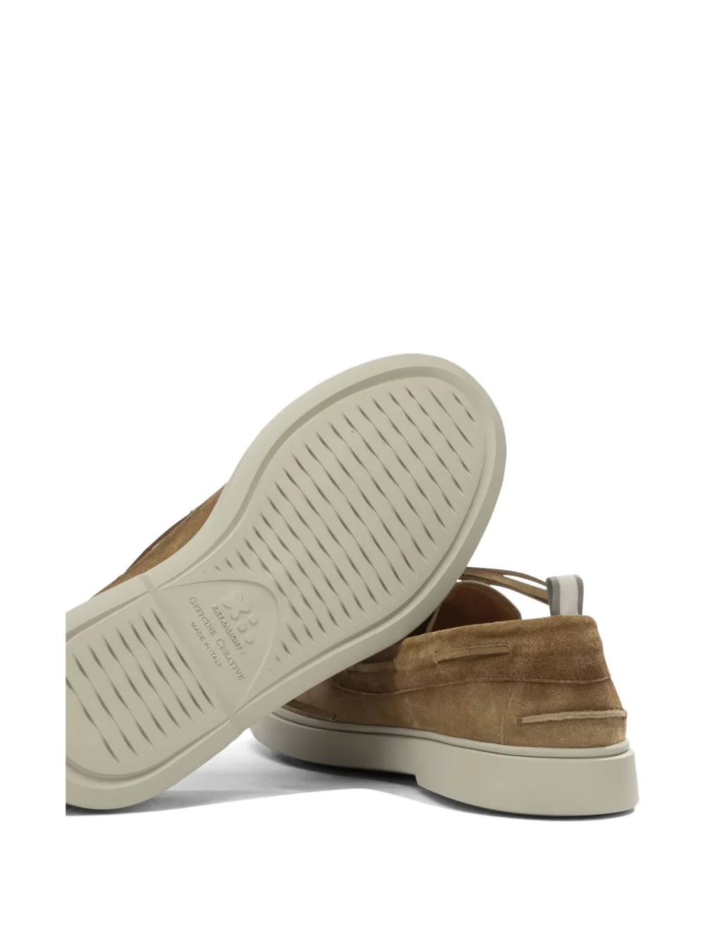Officine Creative Bones 013 boat shoes Beige