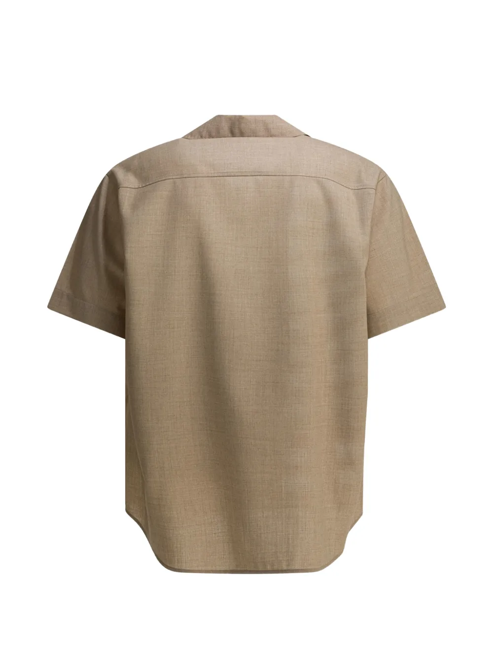 Auralee Short-sleeve Cashmere Shirt in Neutrals, view 3