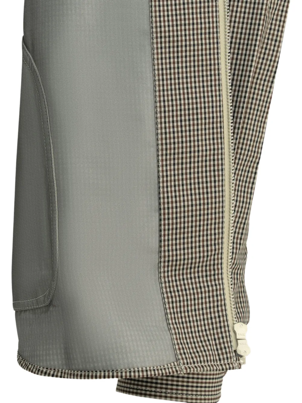 Comme des Garçons Homme Shirtjack met gingham-ruit en rits Bruin