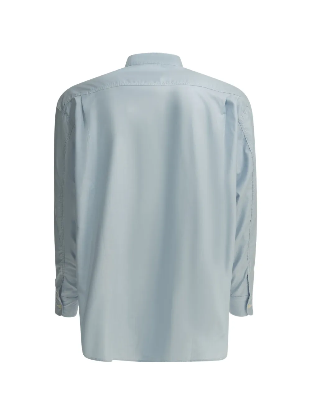 Comme des Garçons Homme Overhemd met opgestikte zak en bandkraag Blauw