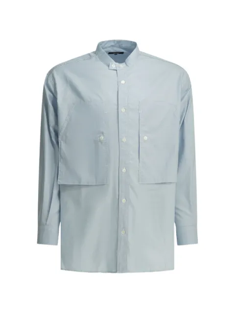 Comme des Garçons Homme band-collar patch-pocket shirt