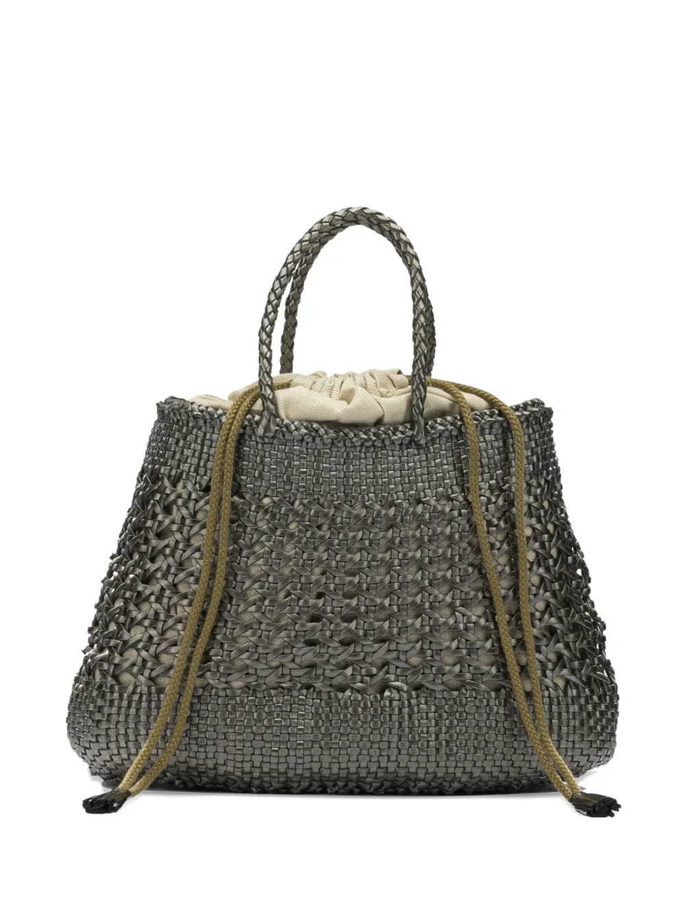 DRAGON DIFFUSION Santa Cano woven leather tote bag - Verde