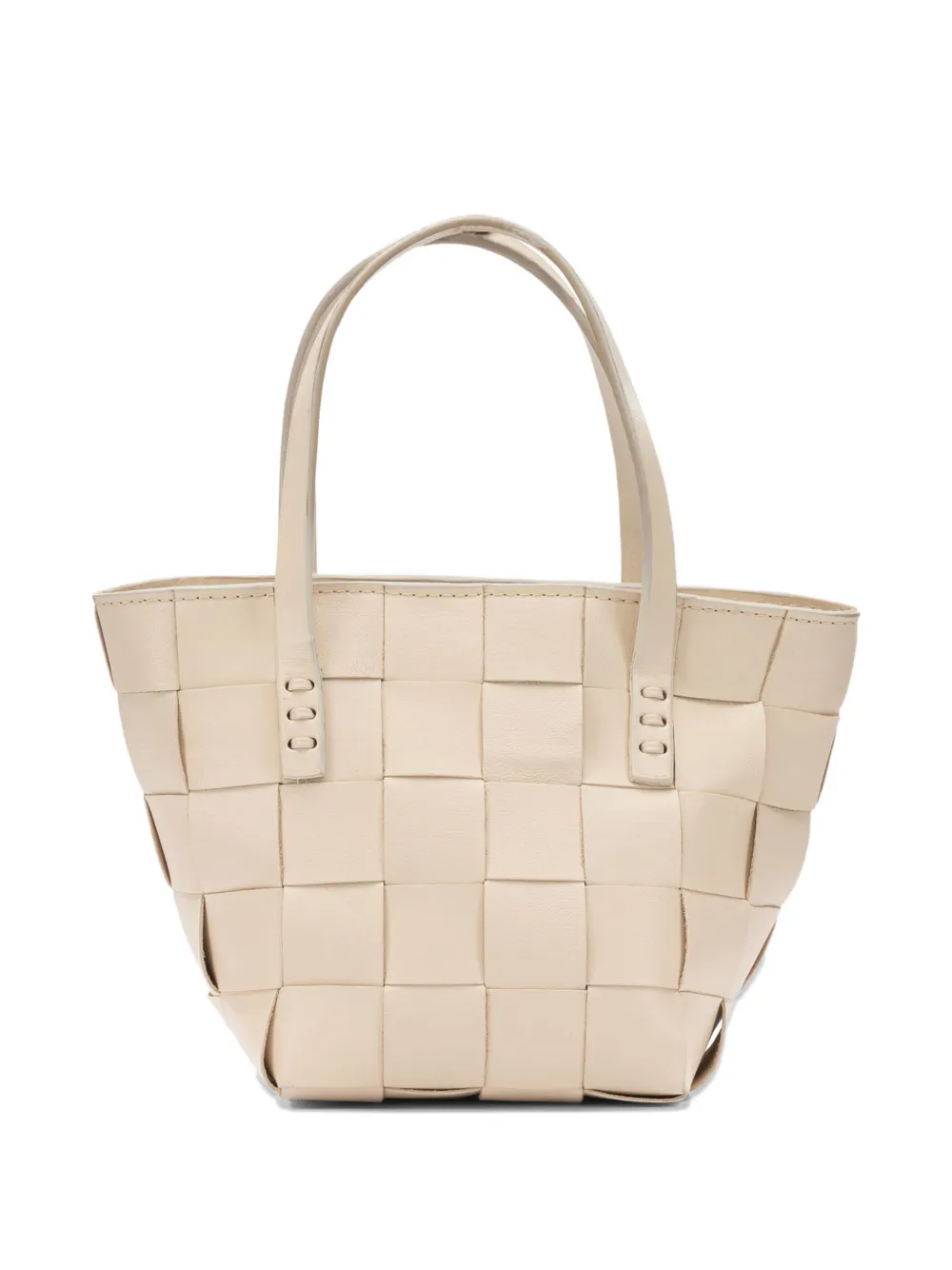 DRAGON DIFFUSION mini Japan woven leather tote bag - Toni neutri