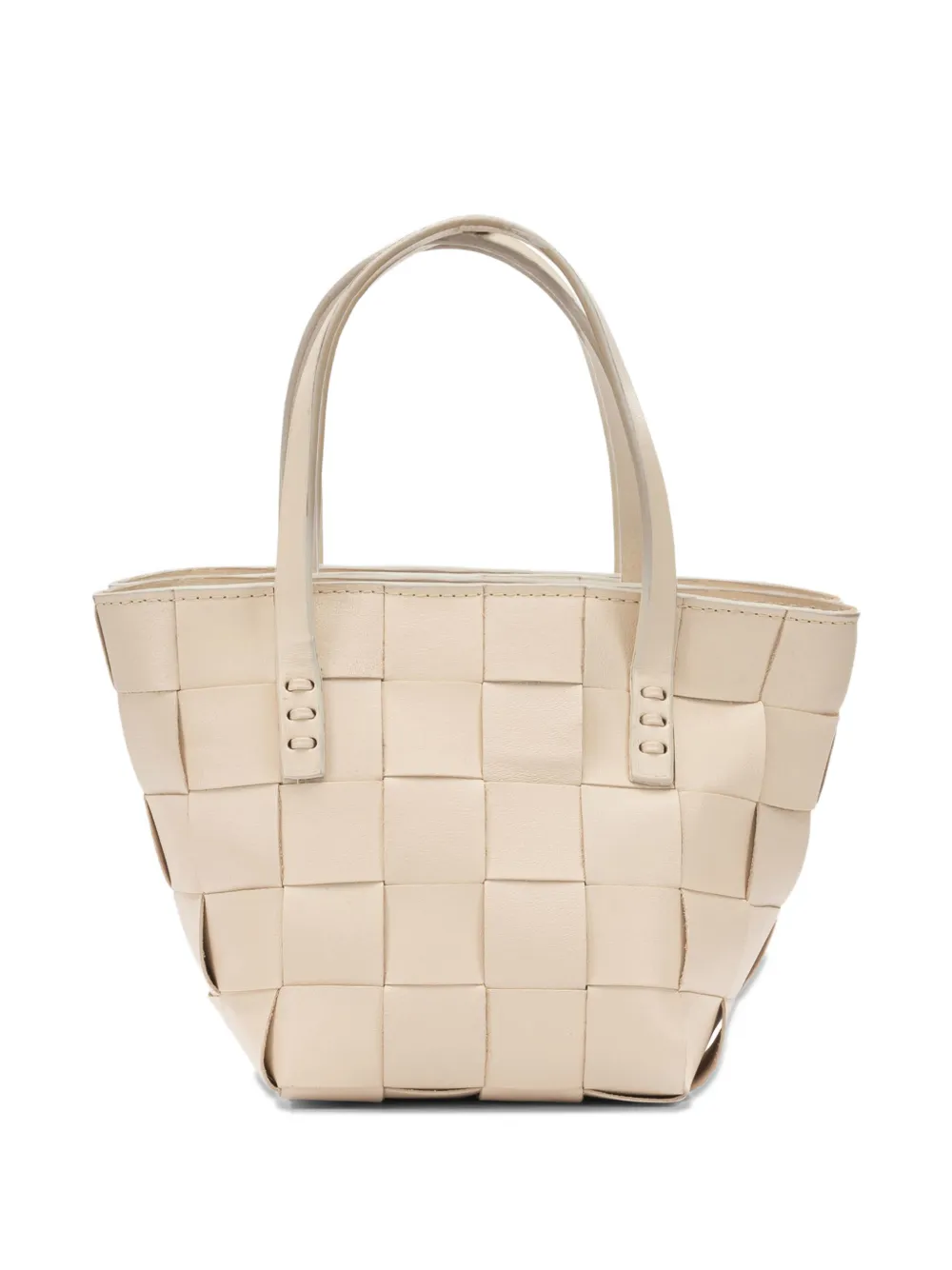DRAGON DIFFUSION mini Japan woven leather tote bag - Toni neutri