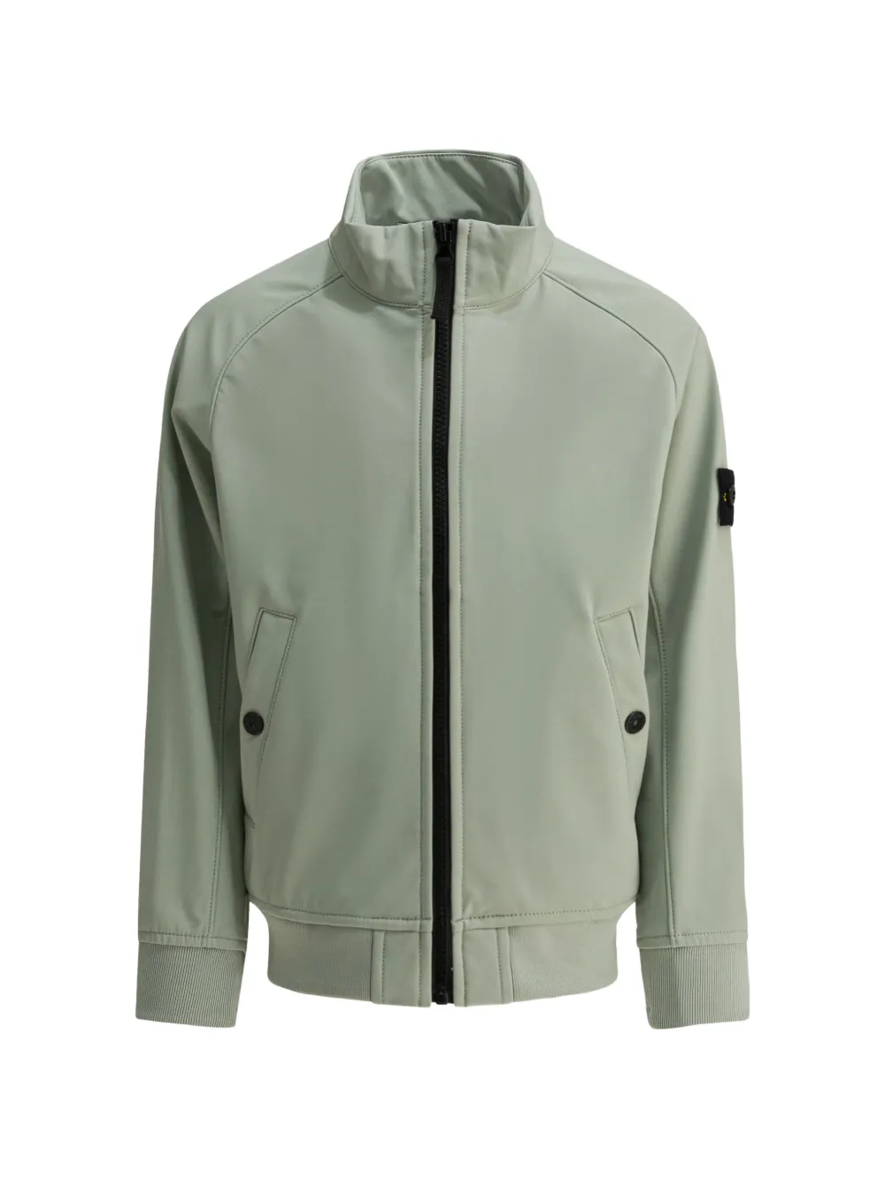 Stone Island Junior logo-patch zip-up jacket - Grün