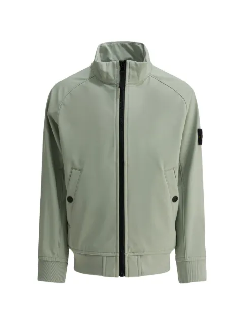 Stone Island Junior logo-patch zip-up jacket