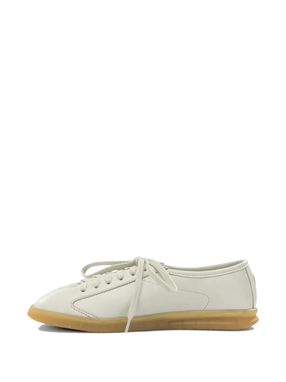 Henderson Baracco lace-up leather sneakers Beige