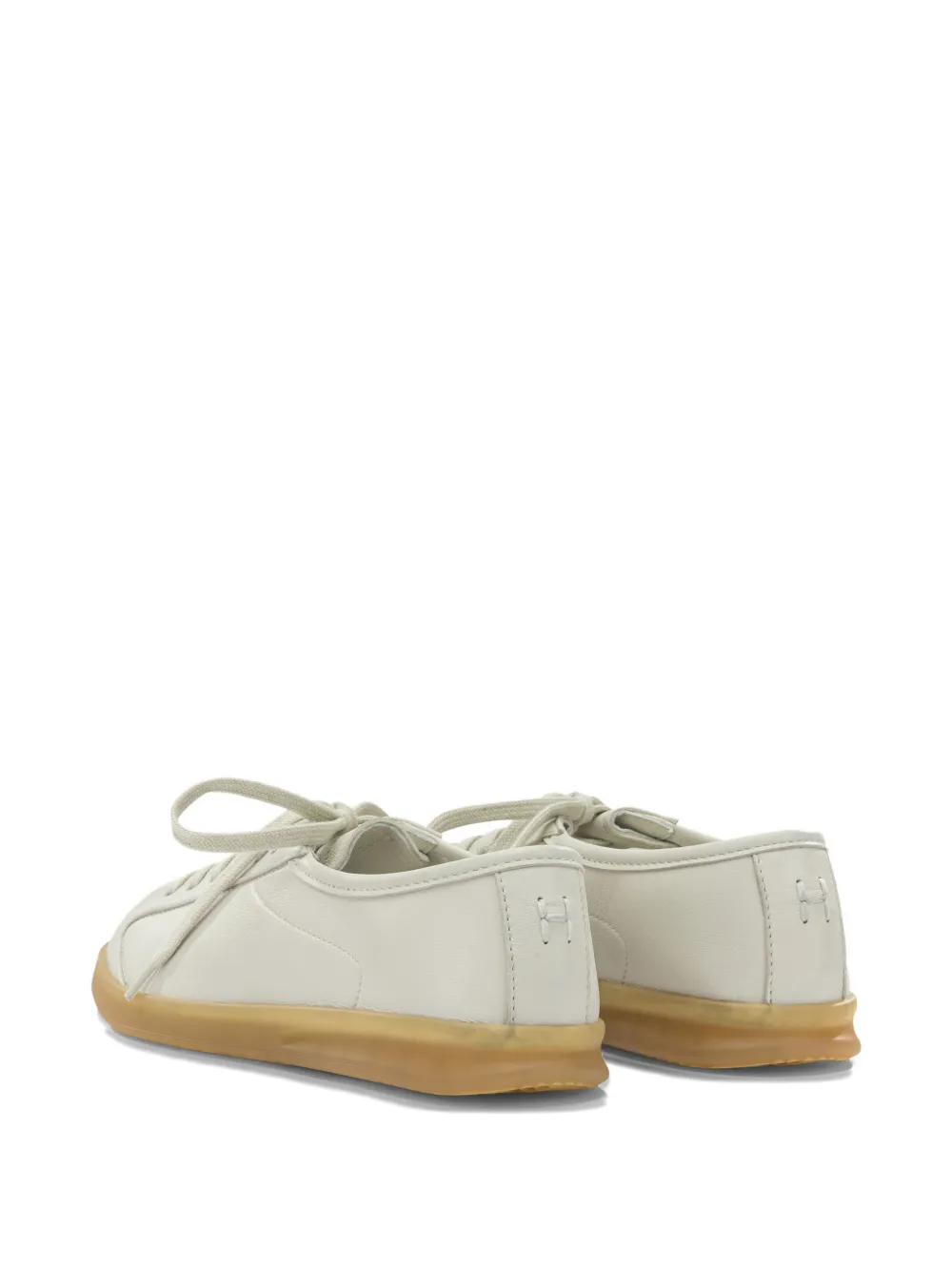 Henderson Baracco lace-up leather sneakers Beige