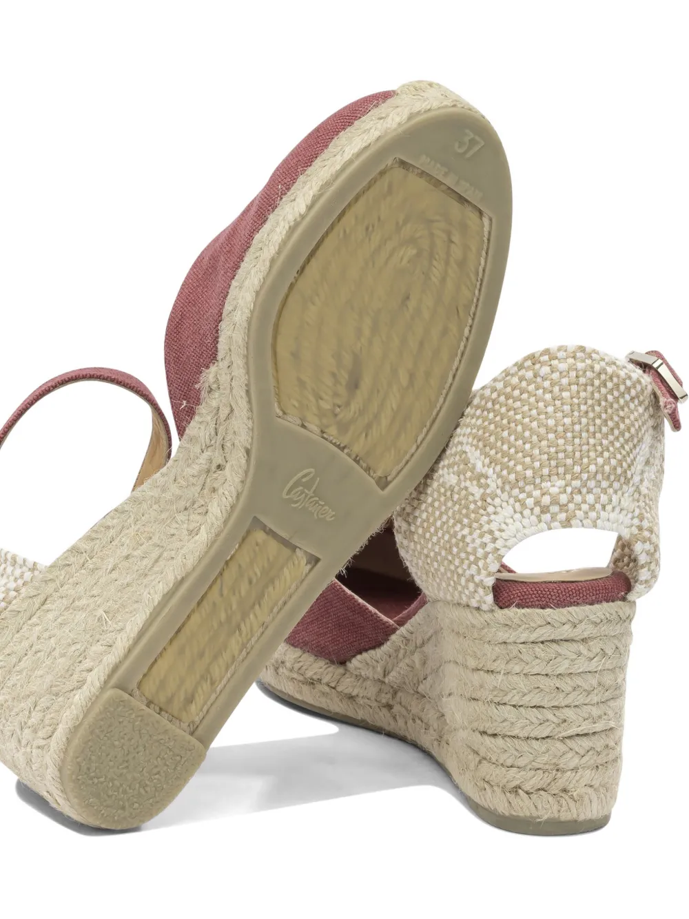 Castañer Carol espadrilles met sleehak Roze