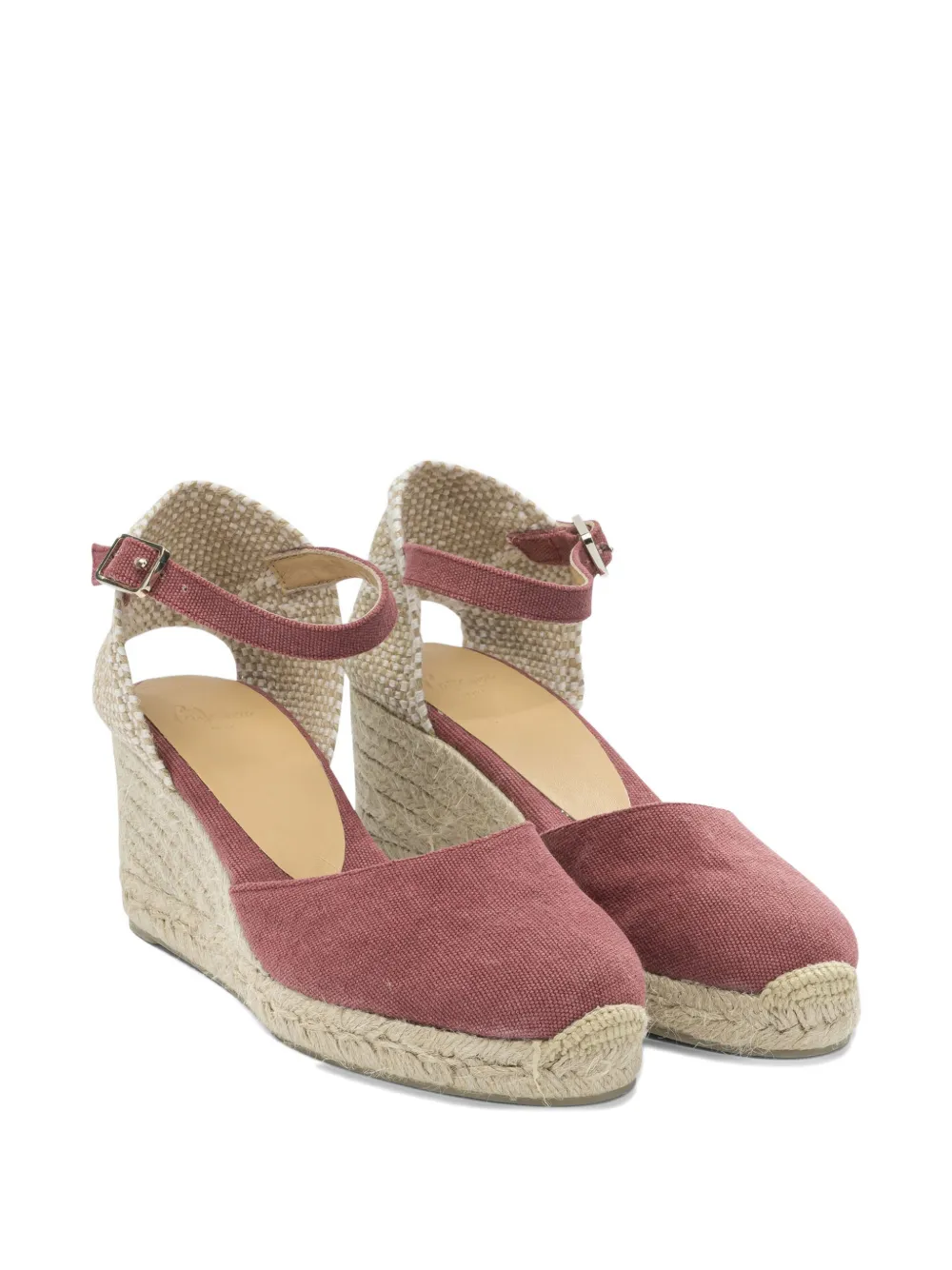 Castañer Carol espadrilles met sleehak Roze